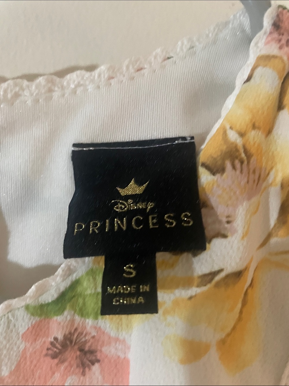 Disney Belle Yellow Rose Lace Fit & Flare Dress Women’s Small - Picture 5 of 11